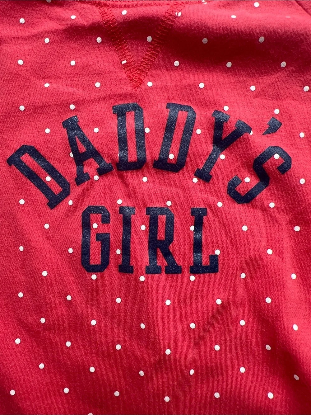 Red Polka Dot 'Daddy's Girl' Long-Sleeve Baby One-Piece